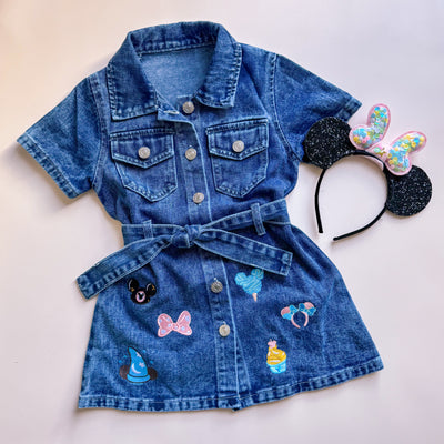 【タグ付未着用】シーニューヨーク Demi Kids Dress 12Y 子供服 DSY Girl Embroidered Denim Dress – Flamingo Baby Boutique